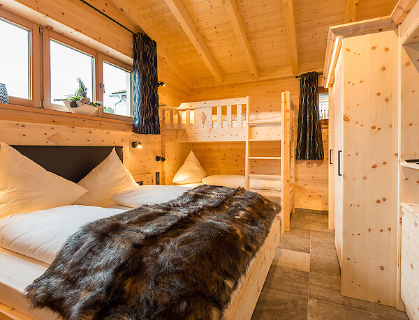 Schlafzimmer im Chalet Bayerischer Wald